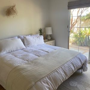 White Linen Duvet Cover King Size Restoration Hardware